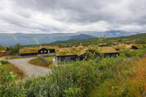 Typische Häuser im Norwegen Stil Typische Häuser im Norwegen Stil